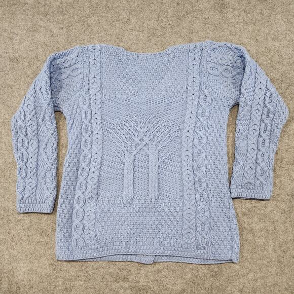 Kilronan Knitwear Womens L Large 100% Merino Wool Cableknit Cardigan Sweater - Picture 13 of 15